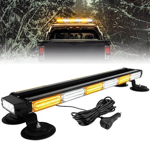 ASPL - Barra de luz estroboscópica para techo de 26 pulgadas, 126 LED, doble cara, intermitente, advertencia de seguridad, luz de asesor de tráfico,