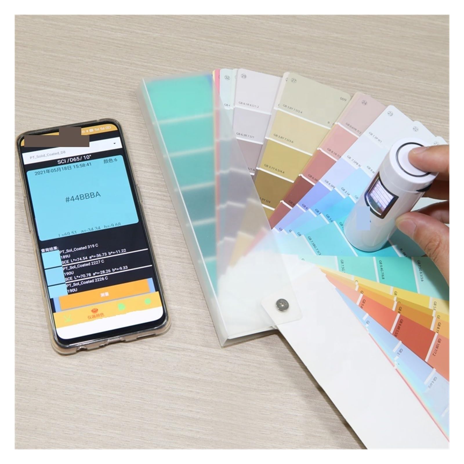 Espectrofotómetro, Analizador Elegante Portátil De La Diferencia Color Pintura Del Botón Colorímetro CR1 3nh