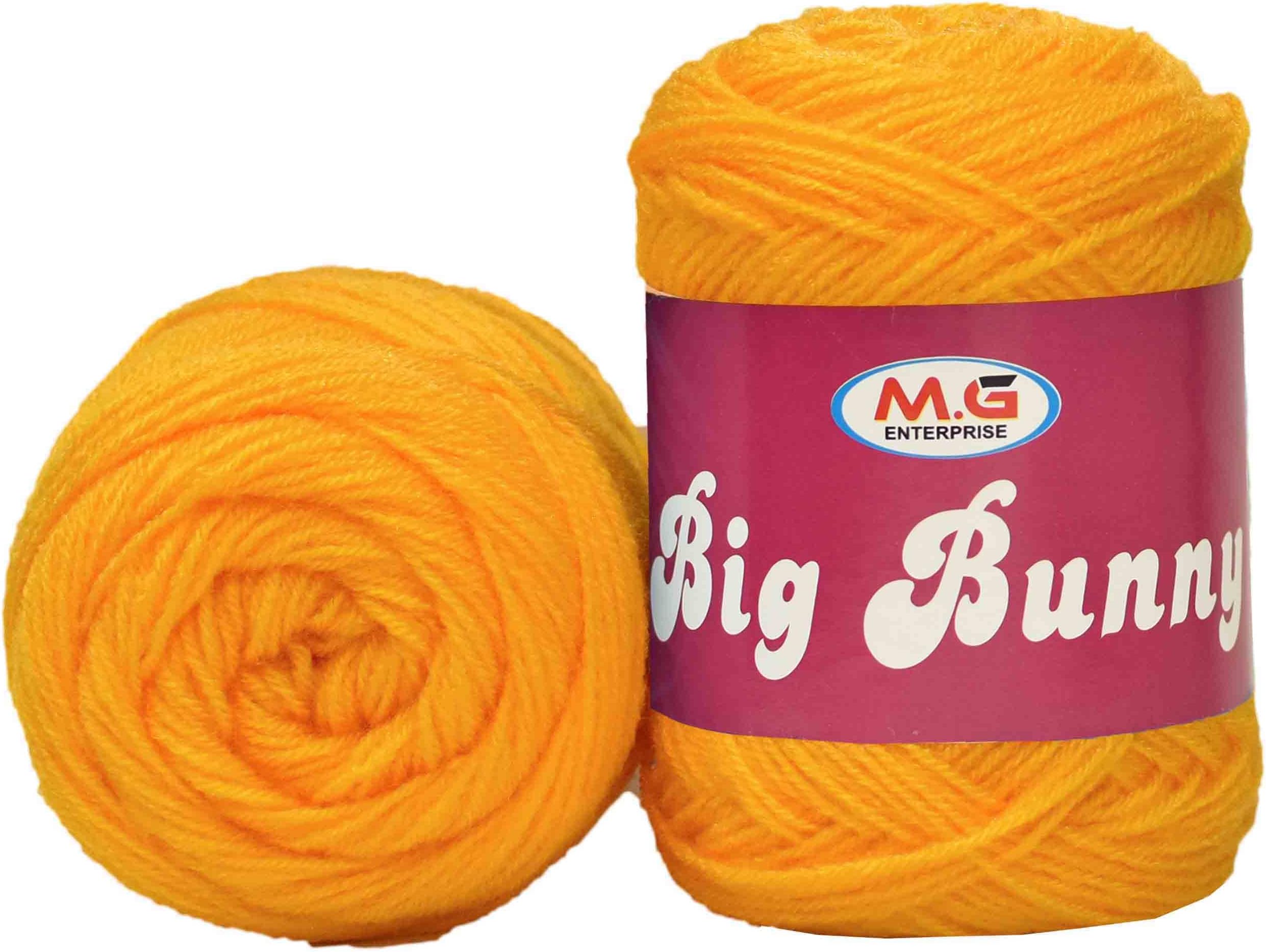 M.G ENTERPRISE 100% Acrylic Wool Yellow 150 GMS Wool Ball Hand Knitting Wool/Art Craft Soft Fingering Crochet Hook Yarn, Needle Knitting Yarn Thread Dyed-IA Art-AGJ