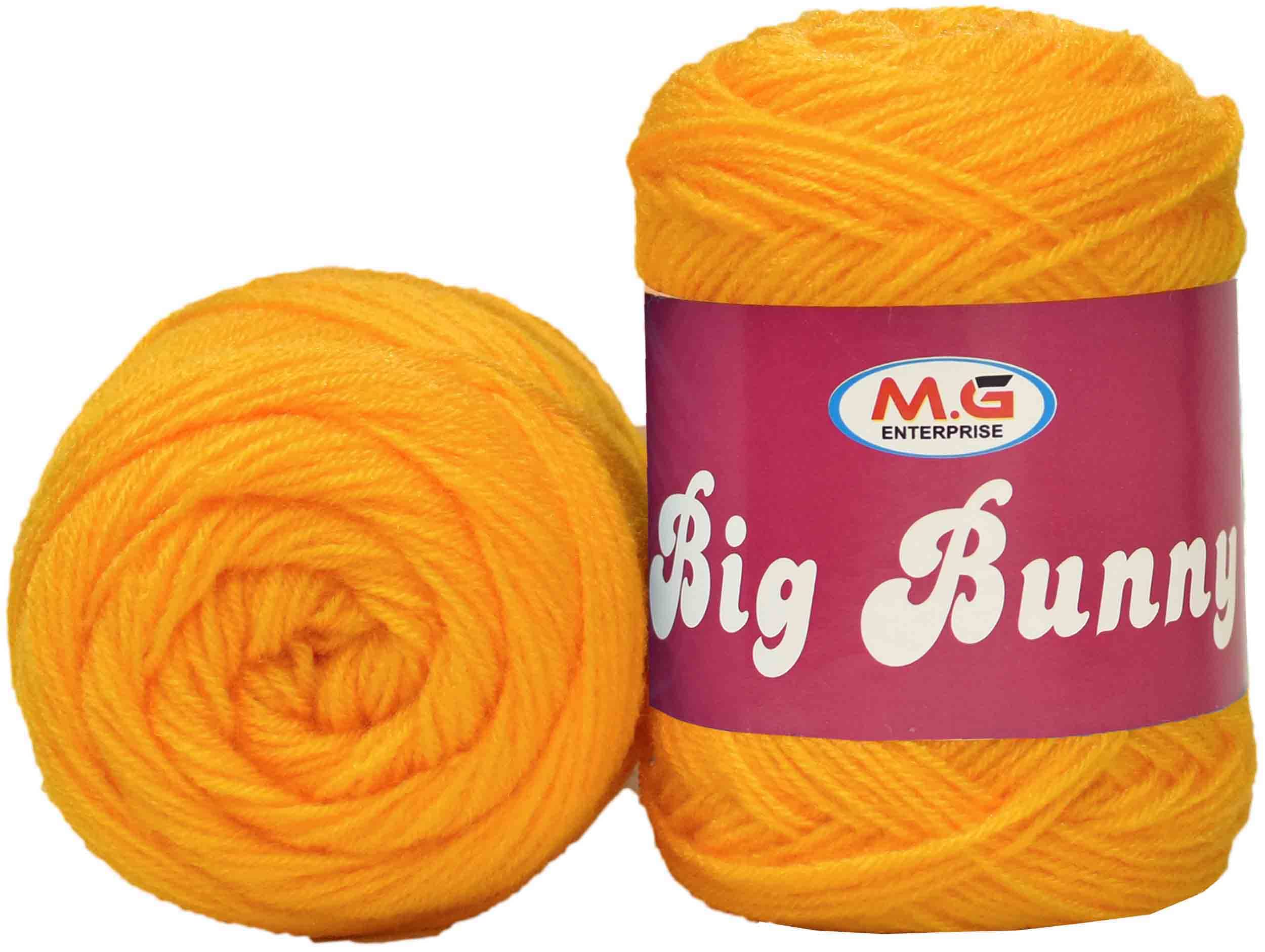 M.G ENTERPRISE 100% Acrylic Wool Yellow 150 GMS Wool Ball Hand Knitting Wool/Art Craft Soft Fingering Crochet Hook Yarn, Needle Knitting Yarn Thread Dyed-IA Art-AGJ