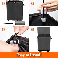 Vista 3 de Lifewit Cesta doble para ropa sucia con tapa y bolsas de lavandería extraíbles, gran plegable, 2 divisores, cesta de ropa sucia con asas