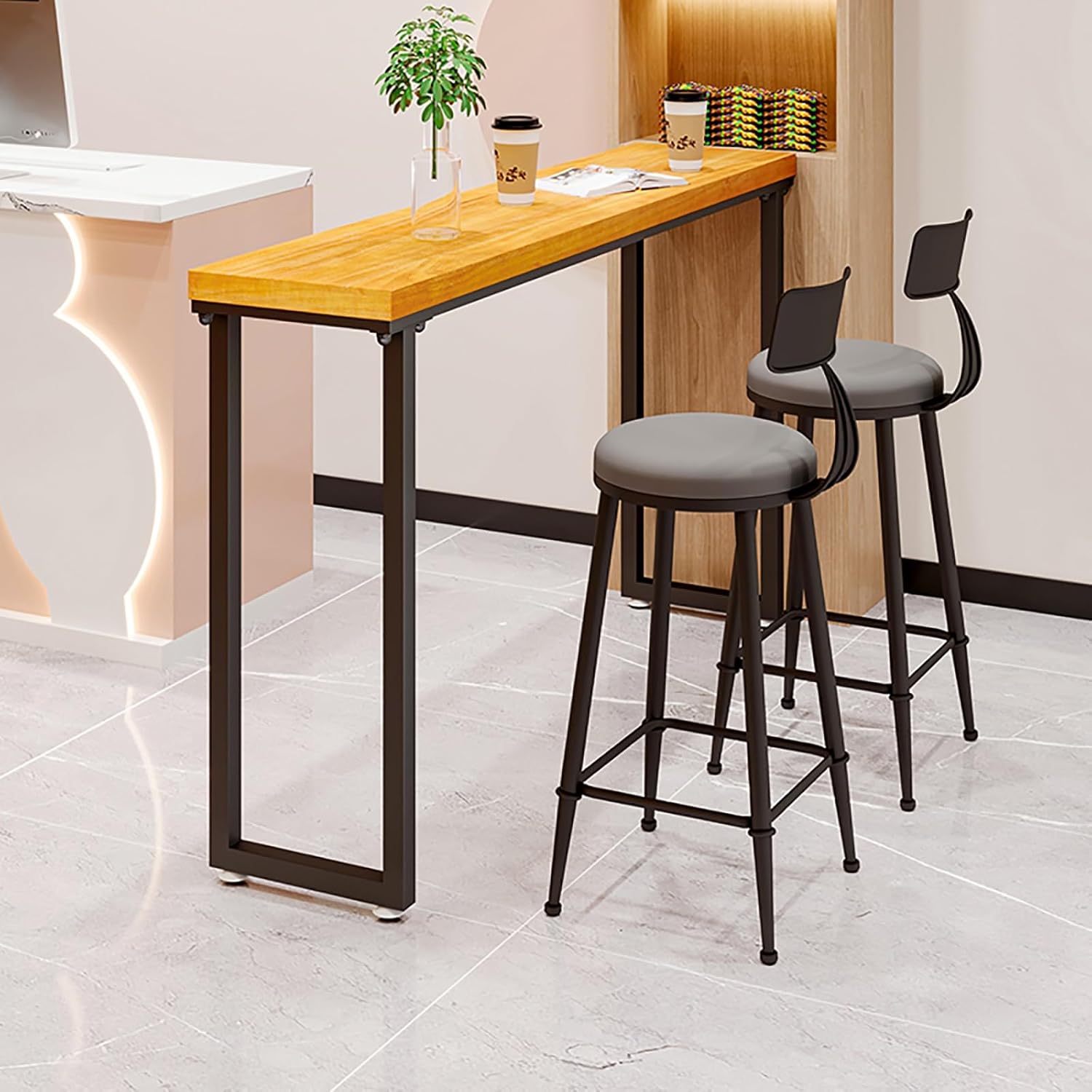 Bar Height Table,High Bar Table,Kitchen Breakfast Bar,100 120 140 160 180x40x105cm,High Kitchen Table,Kitchen Bar Table Counter,Counter Breakfast Dining High Tables(100CM)