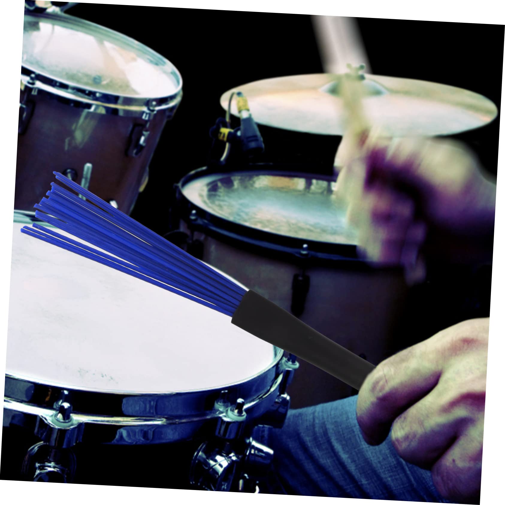 Levemolo Retractable Drum Wire Brush Nylon Drum Brush Set with Comfortable Plastic Handle