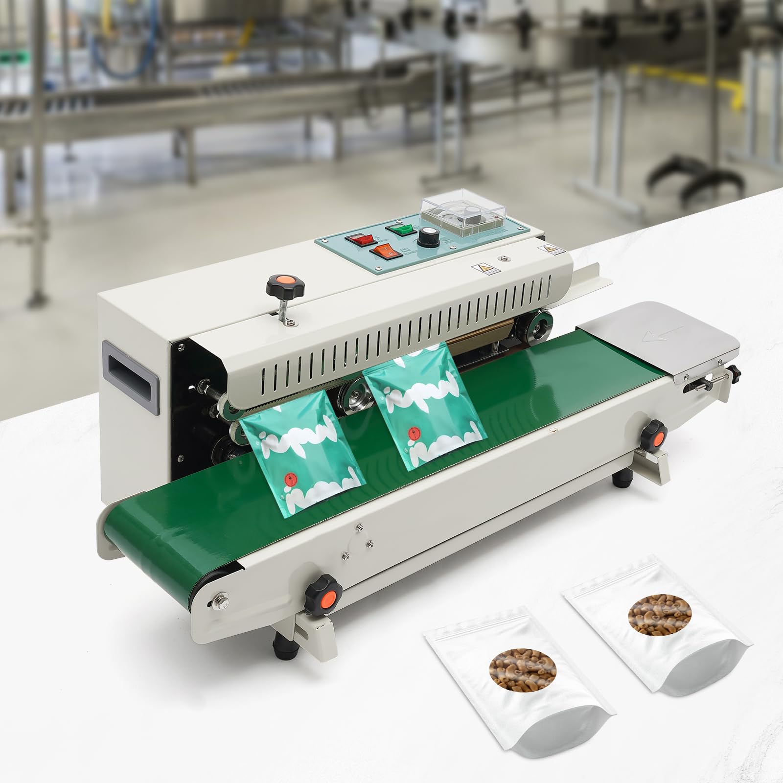 Máquina de sellado continua Máquina de sellado horizontal con control de temperatura automática de lámina sellado horizontal continua bolsas de plástico sellado