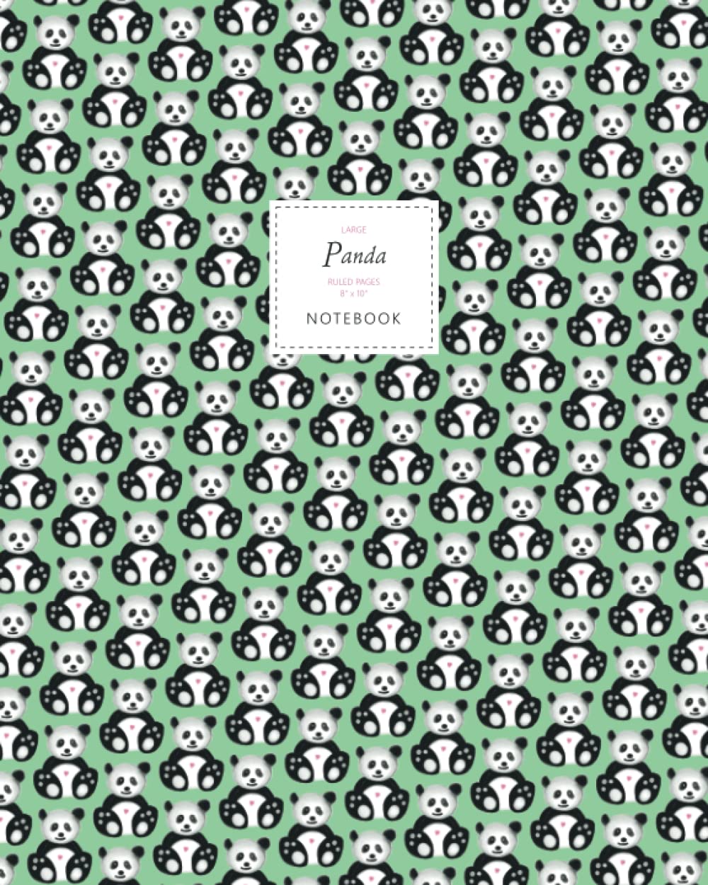 Panda Notebook - Ruled Pages - 8x10 - Premium: (Brown Edition) Fun notebook 192 ruled/lined pages (8x10 inches / 20.3x25.4 cm / Large Jotter) image 5
