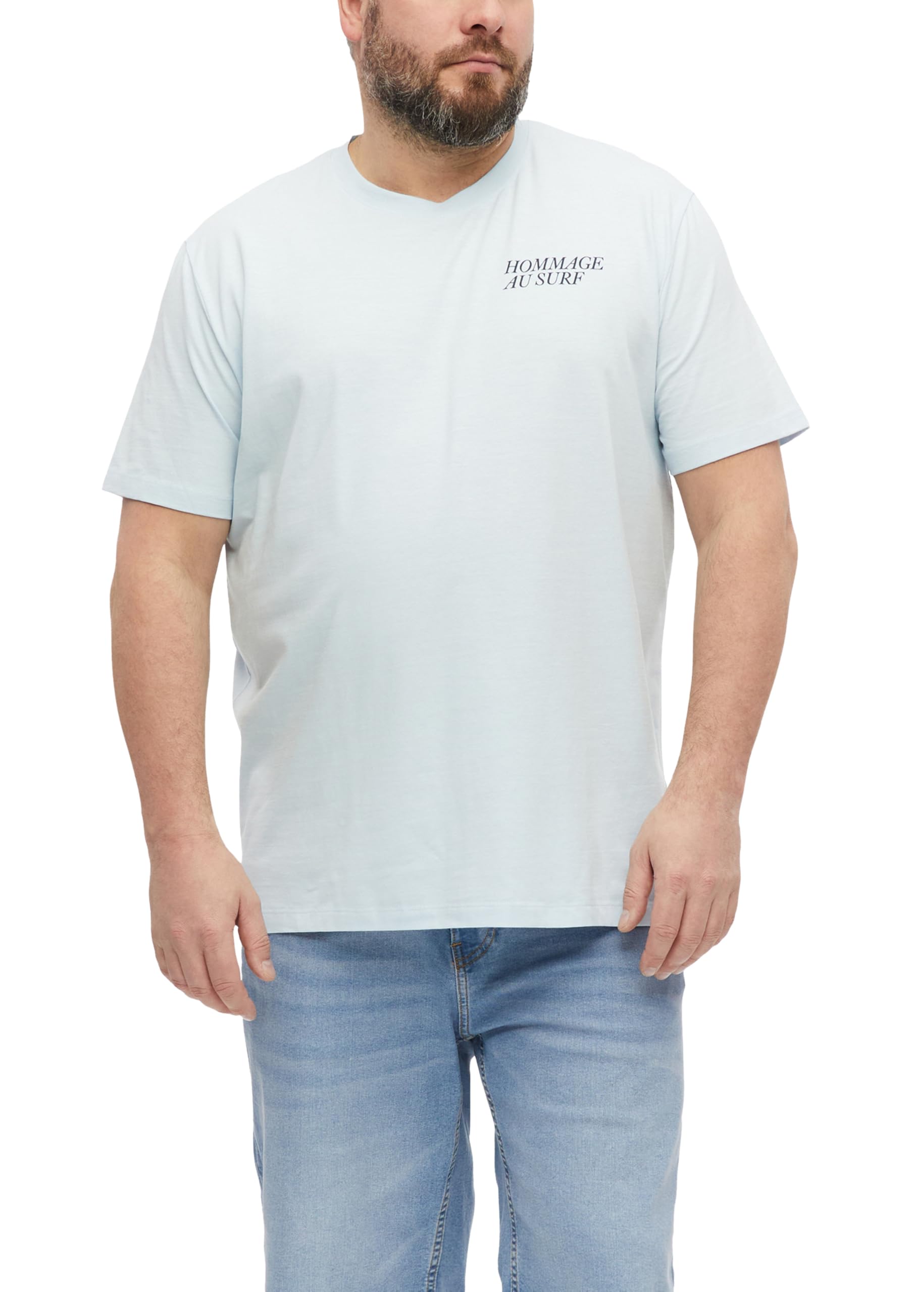 s.Oliver Men's 2181144 T-Shirt with Front and Back Print (Pack of 1), Blue, 3XL