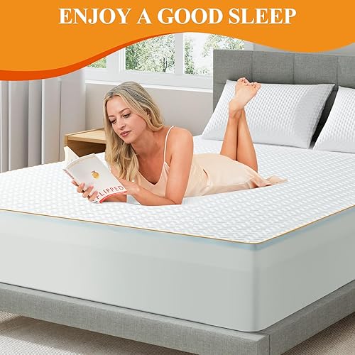 Miniatura 2 de Maxzzz Cubrecolchón firme de 3 pulgadas, tamaño matrimonial, extra firme, de espuma viscoelástica, de espuma de alta densidad para dolor de espalda