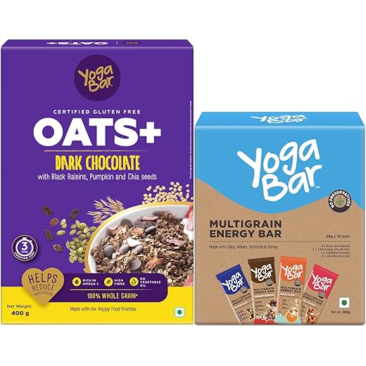 Yogabar Multigrain Energy Snack Bars Pack of 10 Bars Dar