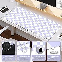 Vista 2 de iCasso Desk Pad Mat, Desk Matt for Desktop, Cute XXL Large Mouse Pad, Anti-Slip Big Mousepad with Stitched Edges, Keyboard Pad Mouse Mat for