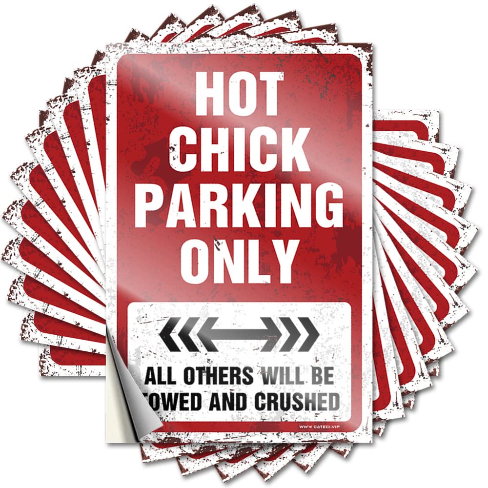 Saying Plain | Golden Ideas Hot Chick Parking Only for Bike(8X12CM)