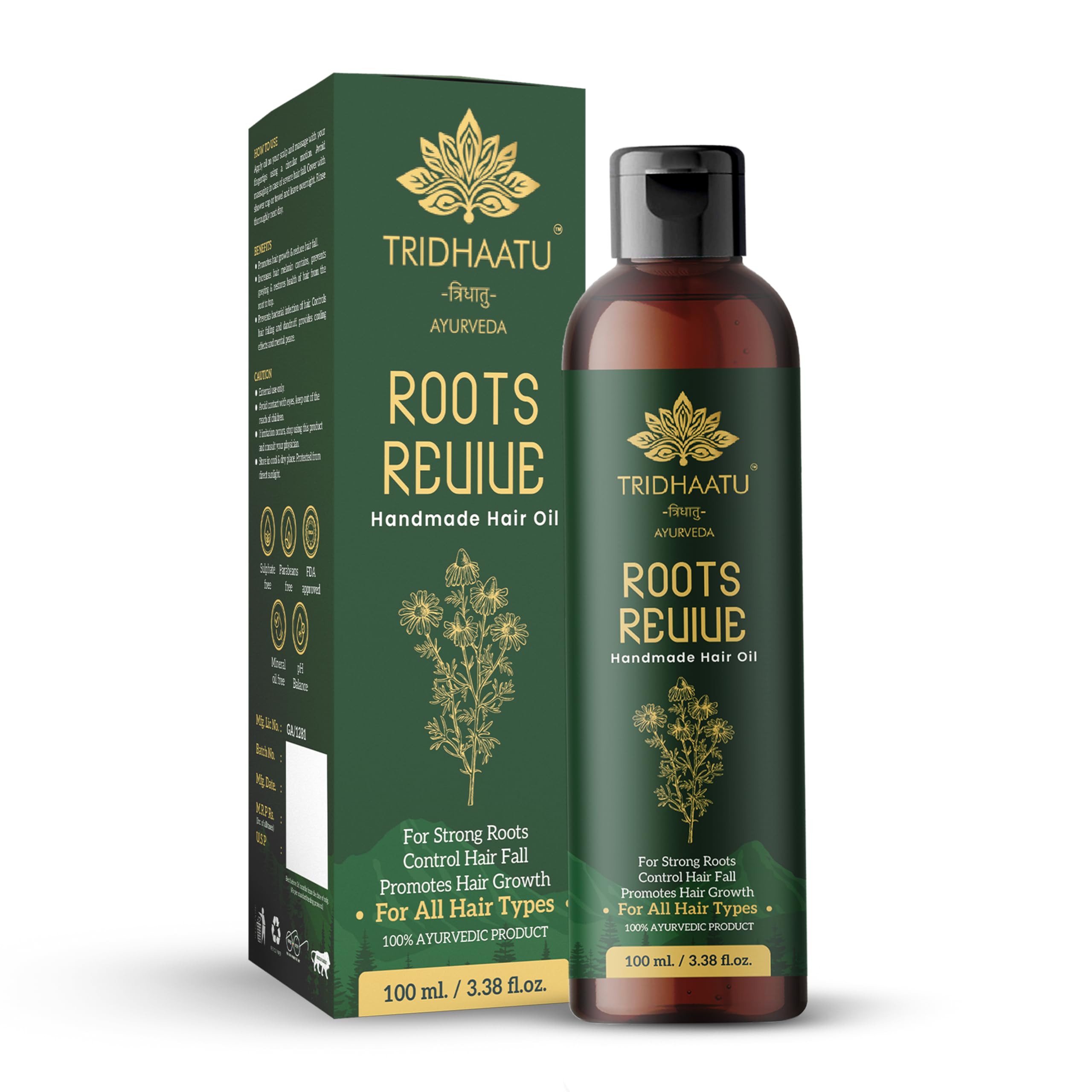 Root Revive Hair Oil for Men & Women, Promotes Hair Growth & Reduces Hair Fall with Amla, Bhringraj, Brahmi & Coconut Oil | Free from Mineral oil & Parabens | Natural Care for Stronger Hair (100ml )-image-8