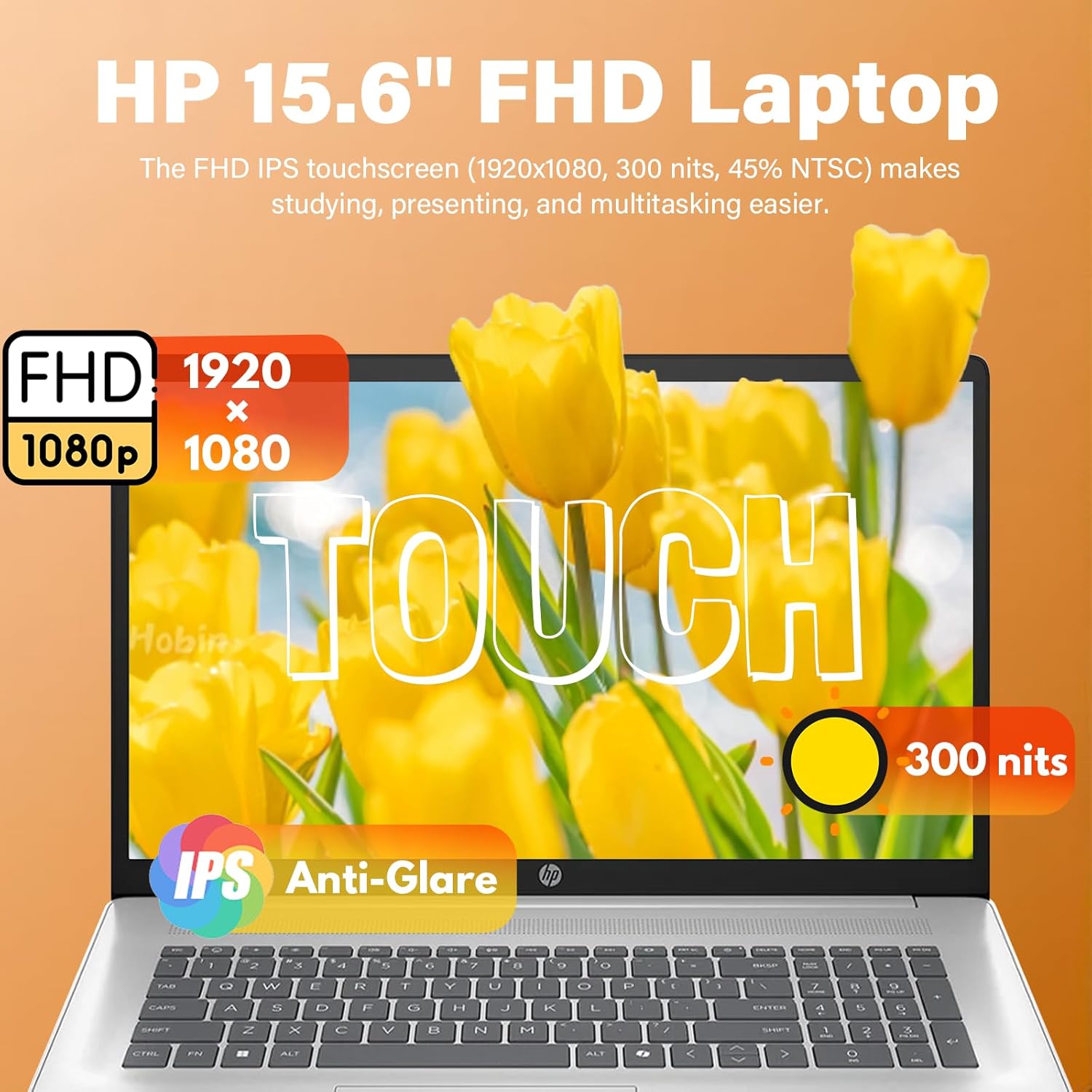 HP 2026 15.6" Touchscreen Business Laptop - Intel 10-Core i7 1355U (Up to 5.0GHz), 16GB RAM, 512GB SSD, 15.6" FHD Anti-Glare 300 nits Display, Win 11 Pro, Wi-Fi 6, Ai Copilot, w/Redragon Bundle