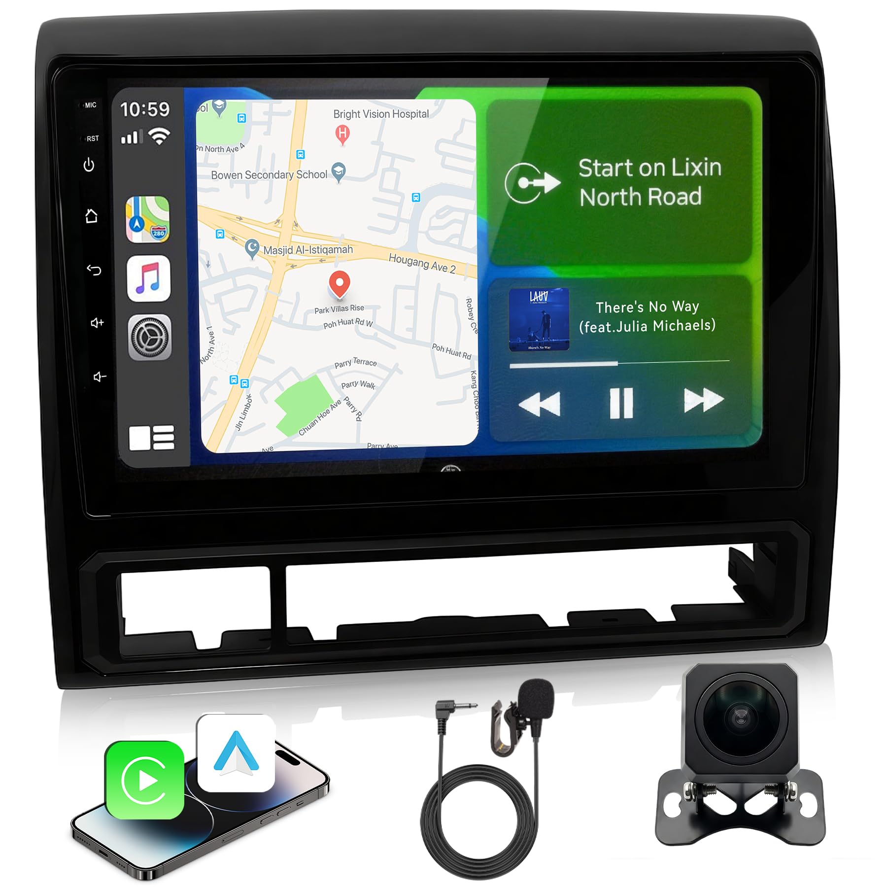 Photo 1 of Nzjubo Car Radio Stereo for Toyota Tacoma 2005-2015, 9 inch Touch Screen Car Stereo with Wireless Carplay, Android Auto, For Toyota Tacoma Radio with Bluetooth, Backup Camera, AM/FM, Head Unit - 2+64G