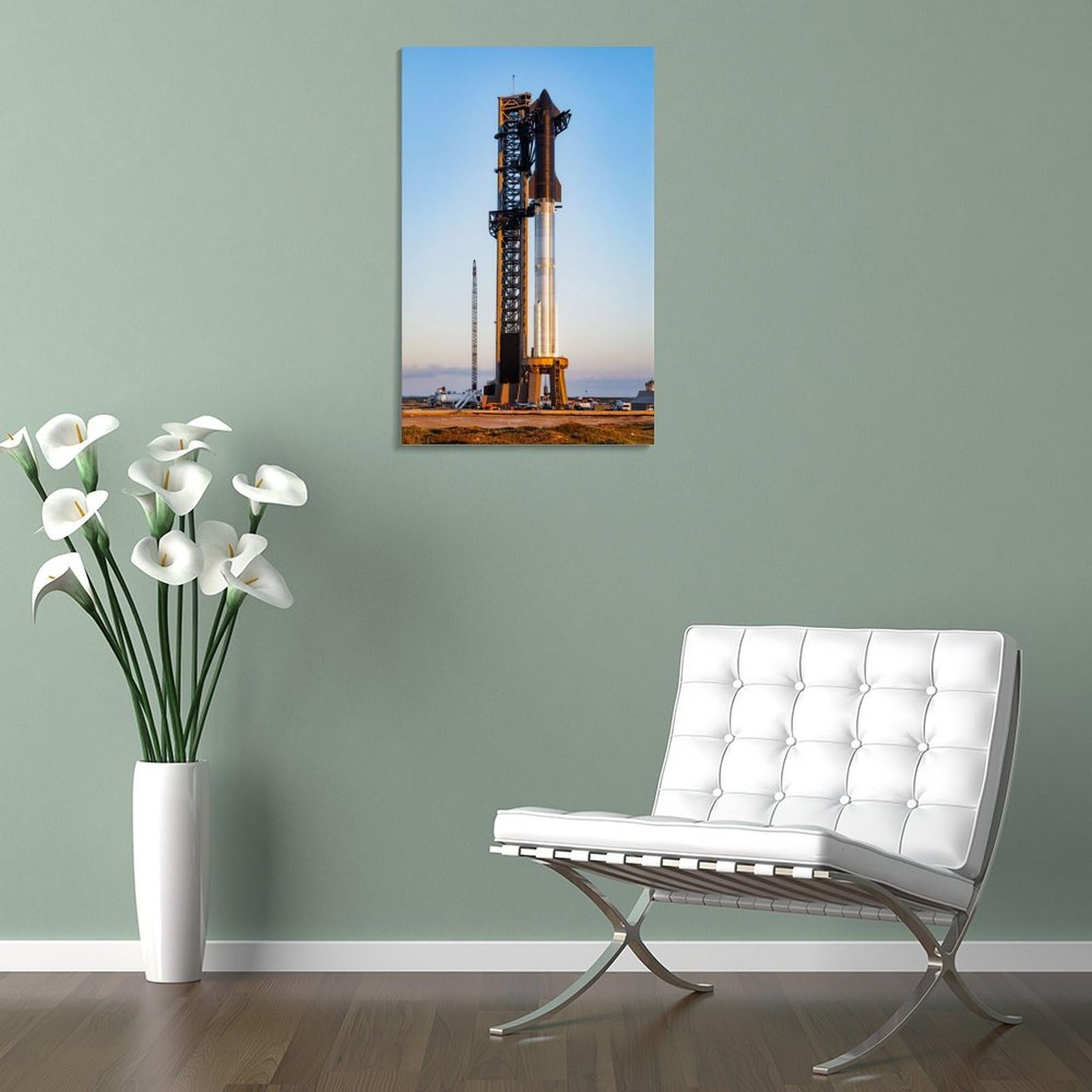 SpaceX - Póster espacial con diseño de nave estelar para decoración de oficina, habitación, cielo estrellado cósmico, pósteres para decoración de pared, 60 x 90 cm