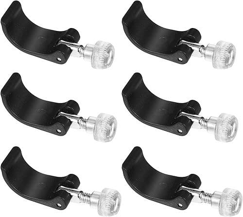 Paquete de 6 bastones de trekking con tornillos de tuerca, 3 tamaños para bastones de trekking, clips de bloqueo de repuesto, barra de escalada,