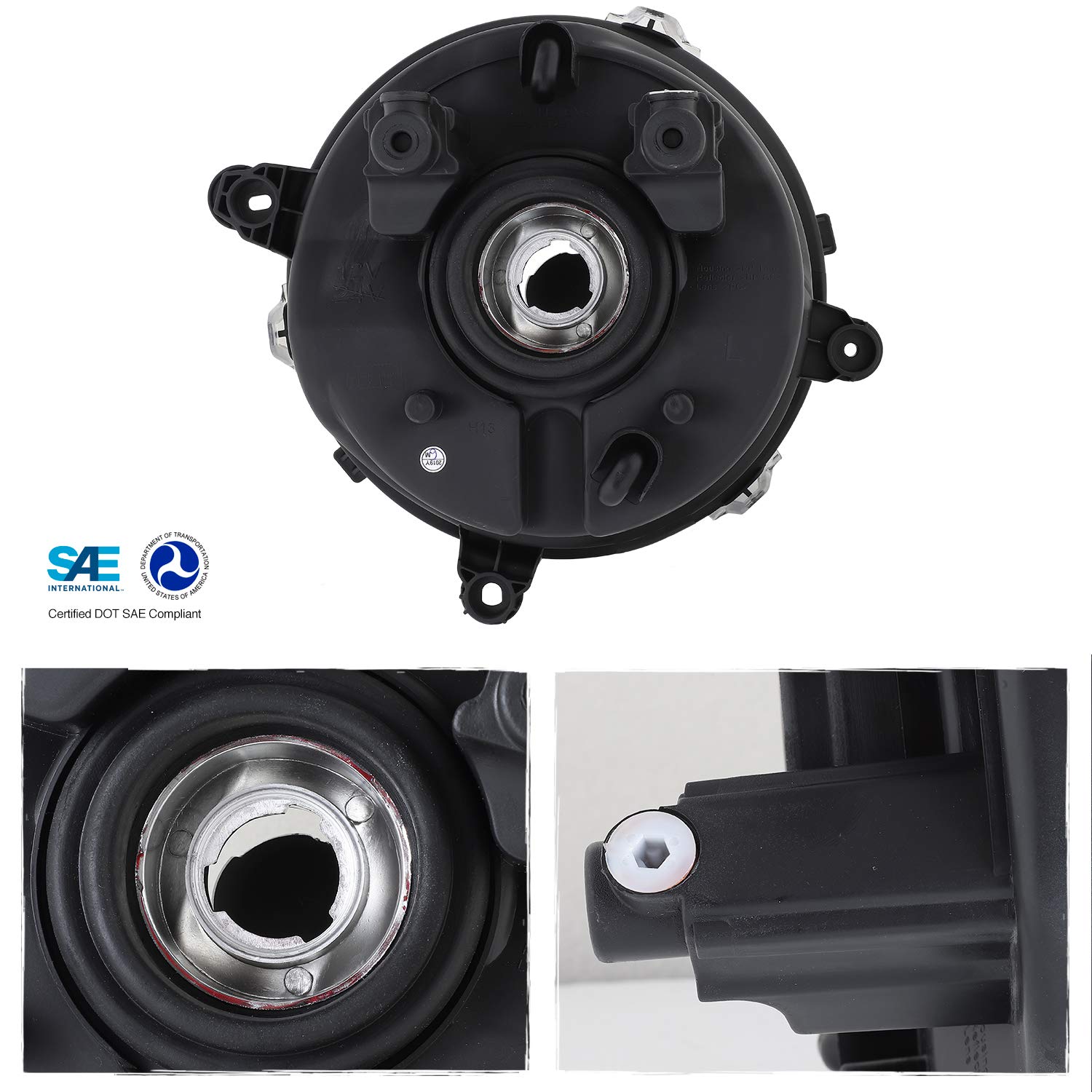 AKKON - For 2007-2017 Jeep Patriot | 07-10 Compass OE Style Premium Headlights Housing Right & Left - Chrome