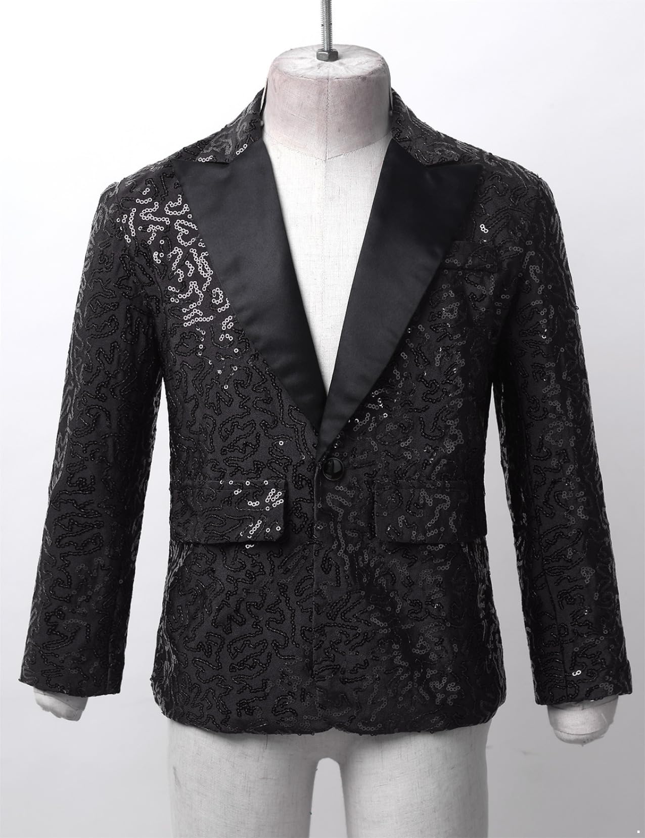Blazer Enfants Et Ados Veste À Paillettes Slim Fit Manteau Smoking Vestes Élégantes Tenues De Cérémonie Mariage Blazer Costume Baptême Mariage 616 Ans