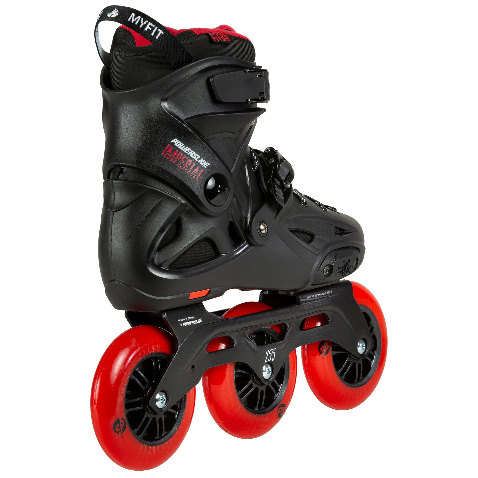 Powerslide Inline Skate Imperial Black Red 110, für Urban und Fitness, für Damen und Herren