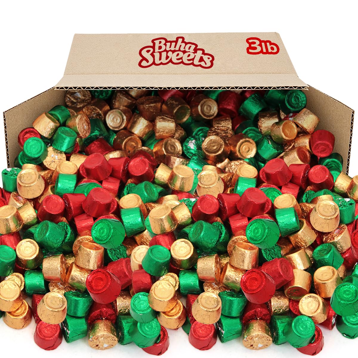 Chocolate Candy Creamy Caramels Wrapped in Rich Chocolate, 3lb Pack of Christmas Candy Bulk, Delicious Christmas for Gifting, Perfect Christmas