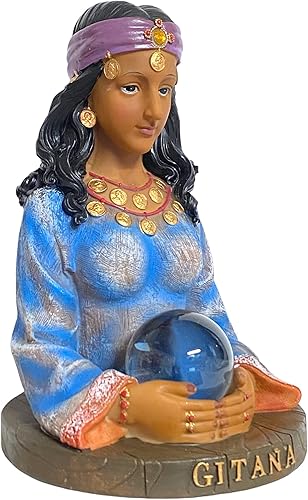 Miniatura 2 de Estatua de adivino psíquico gitano de 10 pulgadas Imagen Gitana Estatua