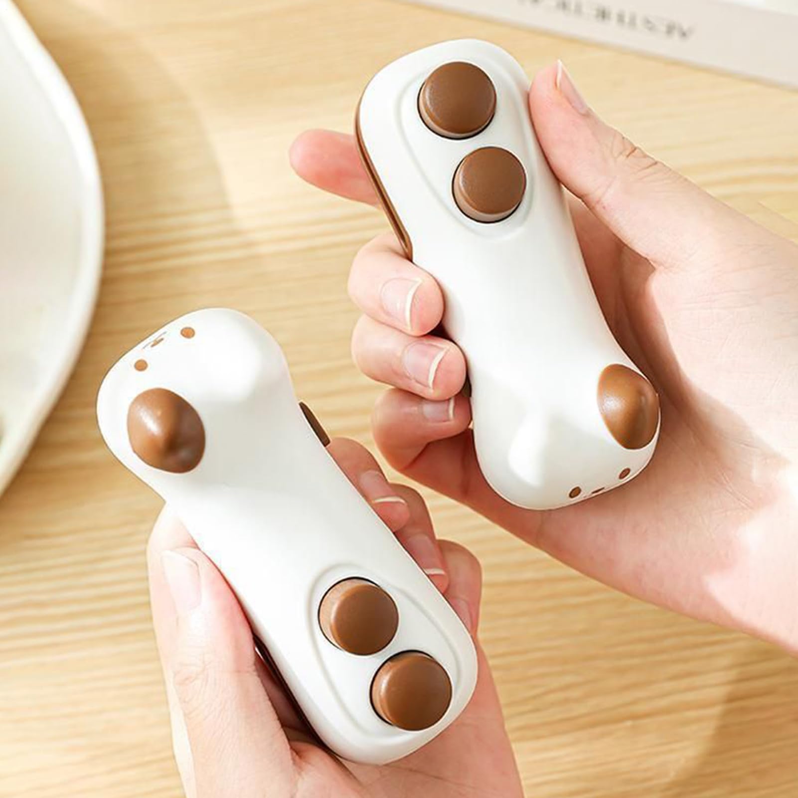 Mini Scellant de sacs avec lame et fermeture magnétique pour aliments rechargeables magnétiques pour collations et animaux de compagnie