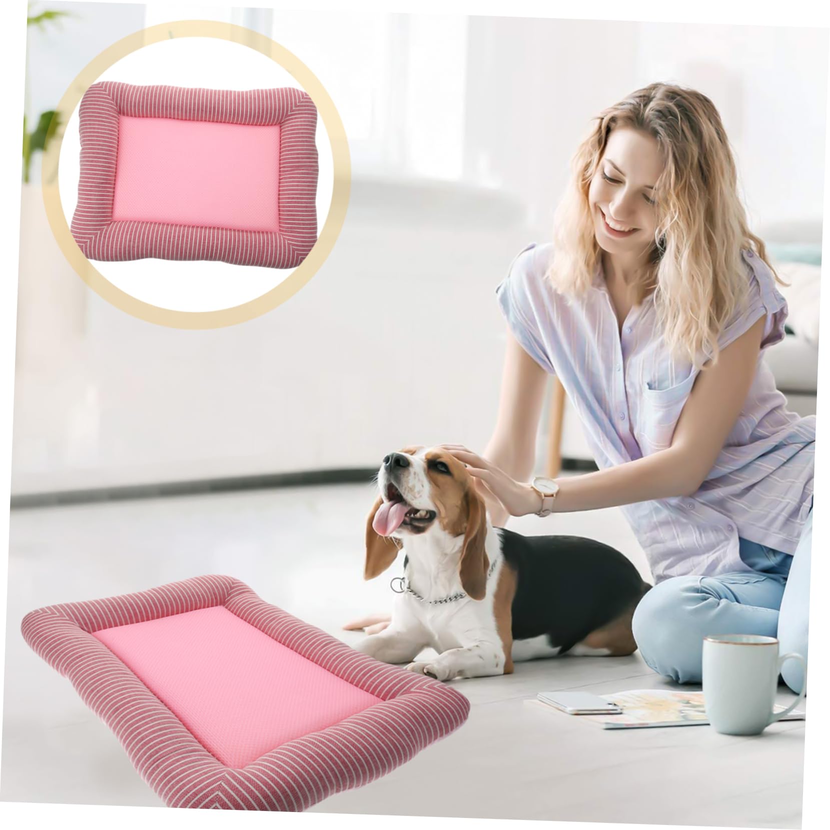 GALPADA Dog Cooling Mat for Small Pets Summer Pet Cooling Pad Nonskid Ice Nest for Cats and Dogs Portable and Travel and Outdoor Use