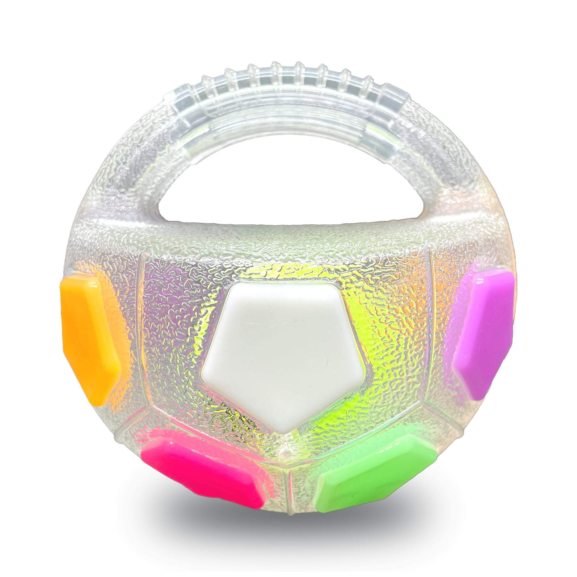 YoFellas Dog Toy Ball with Handle Durable Squeaky Fetch Ball for Medium Large Dogs Floating Interactive Chew Toy