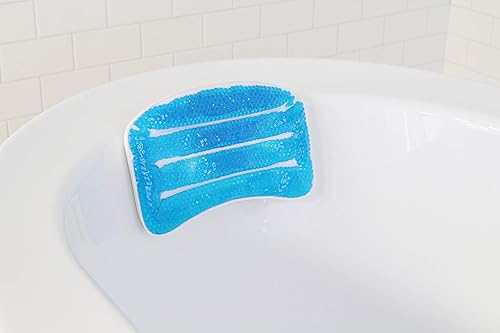 Splash Home Gel-B - Cojín antideslizante para bañera de hidromasaje jacuzzi con 2 ventosas fuertes soporta cuello y hombros 1 unidad paquete de 1