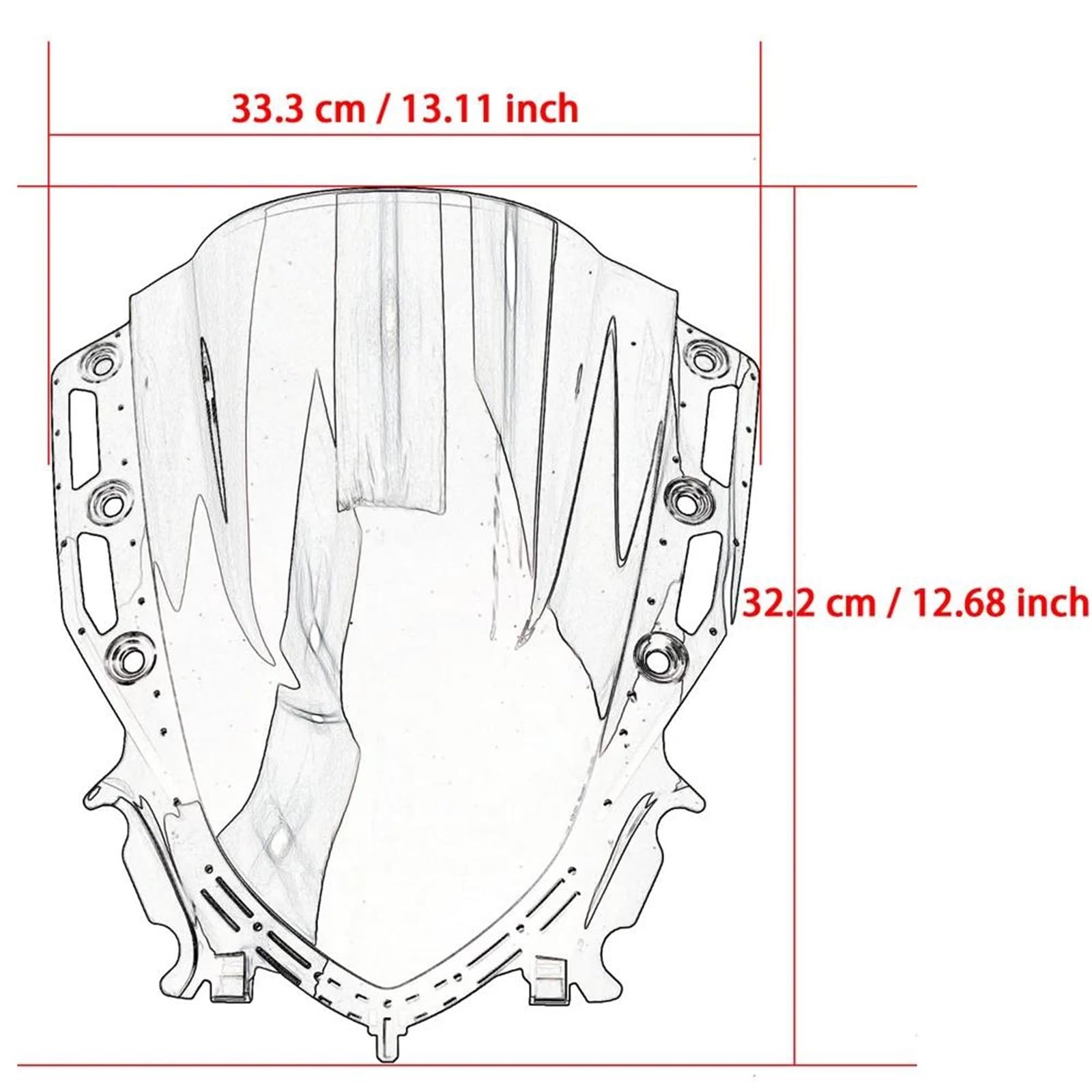 Cupolini E Parabrezza Per Moto Per YAMAHA YZFR15 V4.0 2021-2025 YZF-R15 V4 YZF-R125 2024 Deflettori Vento, Schermi E Visiere Cupolino Paravento(Argento)
