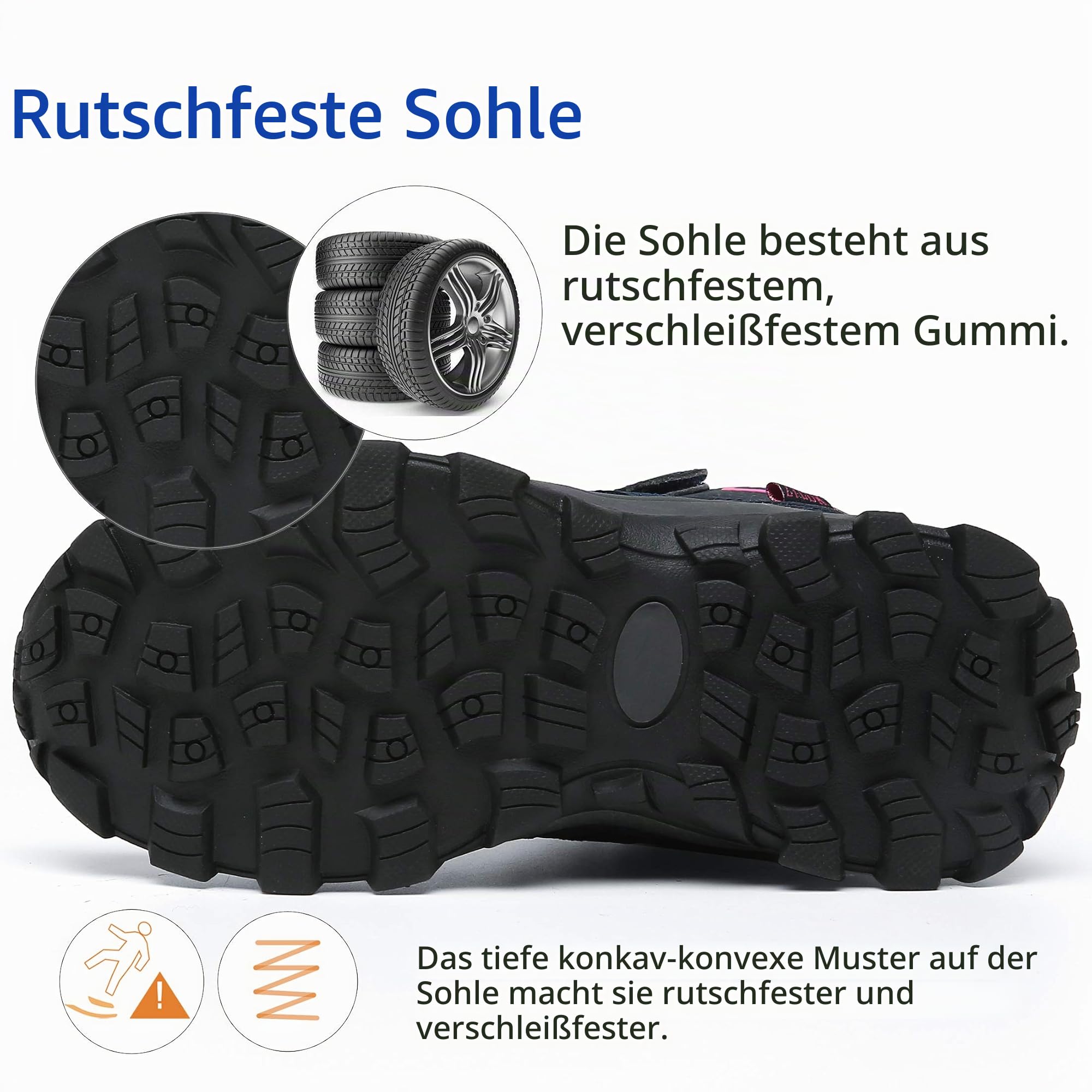 Winterstiefel Kinder Warmfutter Winterschuhe Outdoor Wanderschuhe