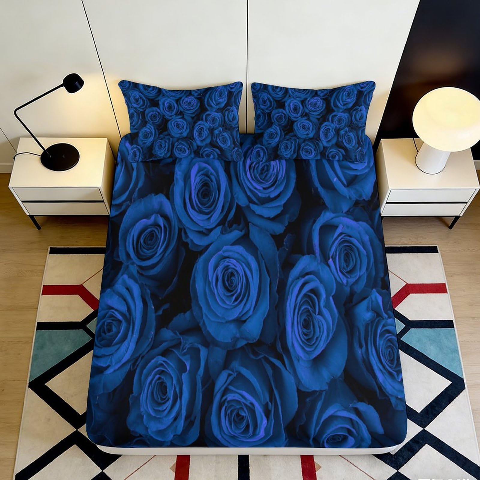 3D Printed Monster Truck Fitted Sheet Microfiber Deep Pocket Bedroom Bedding Truck Mattress Fitted Cover Non-Slip for Adults Teens 200x200x25cm