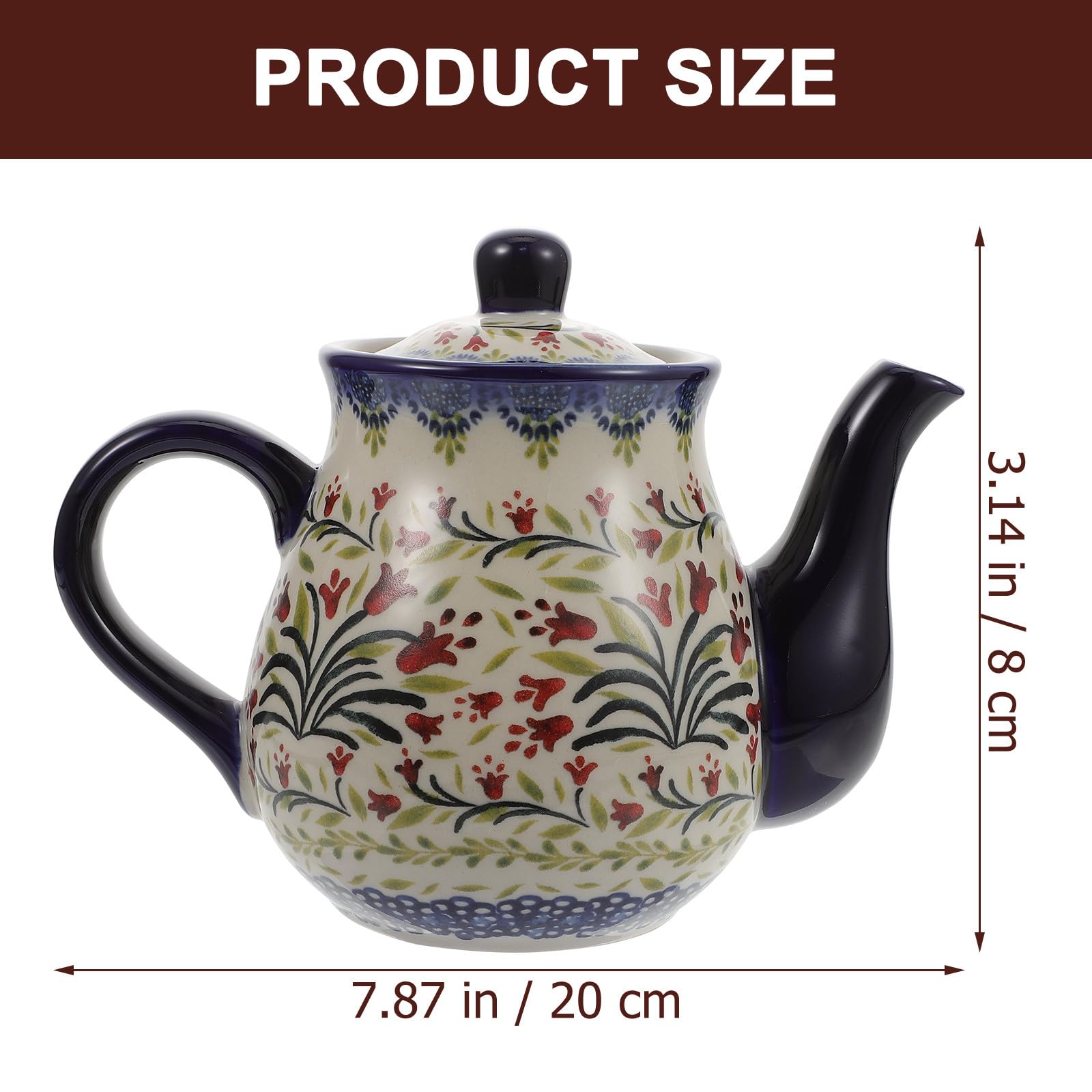 SUPVOX Teiera in Ceramica Porta Tè Multiuso, Bollitore D'acqua Fredda per Casa e Ufficio, Pentola Portatile per Infusi e Tisane, Adatta a Ristoranti e Sale da Tè