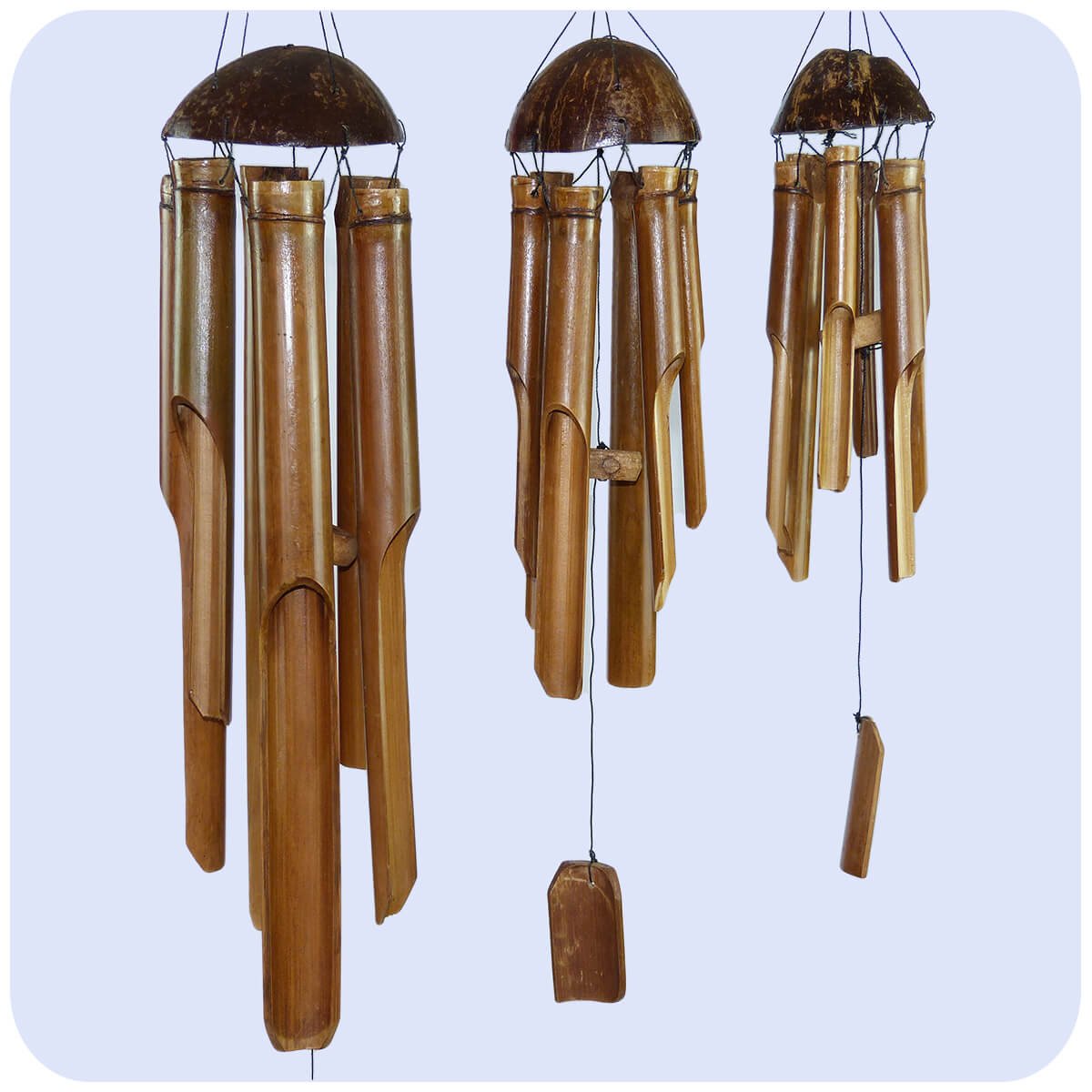 Windspiel Klangspiel Bambus Deko Mobile Klangröhren Klang-Spiel Entspannung Garten Türglocke Feng Shui 3 Set