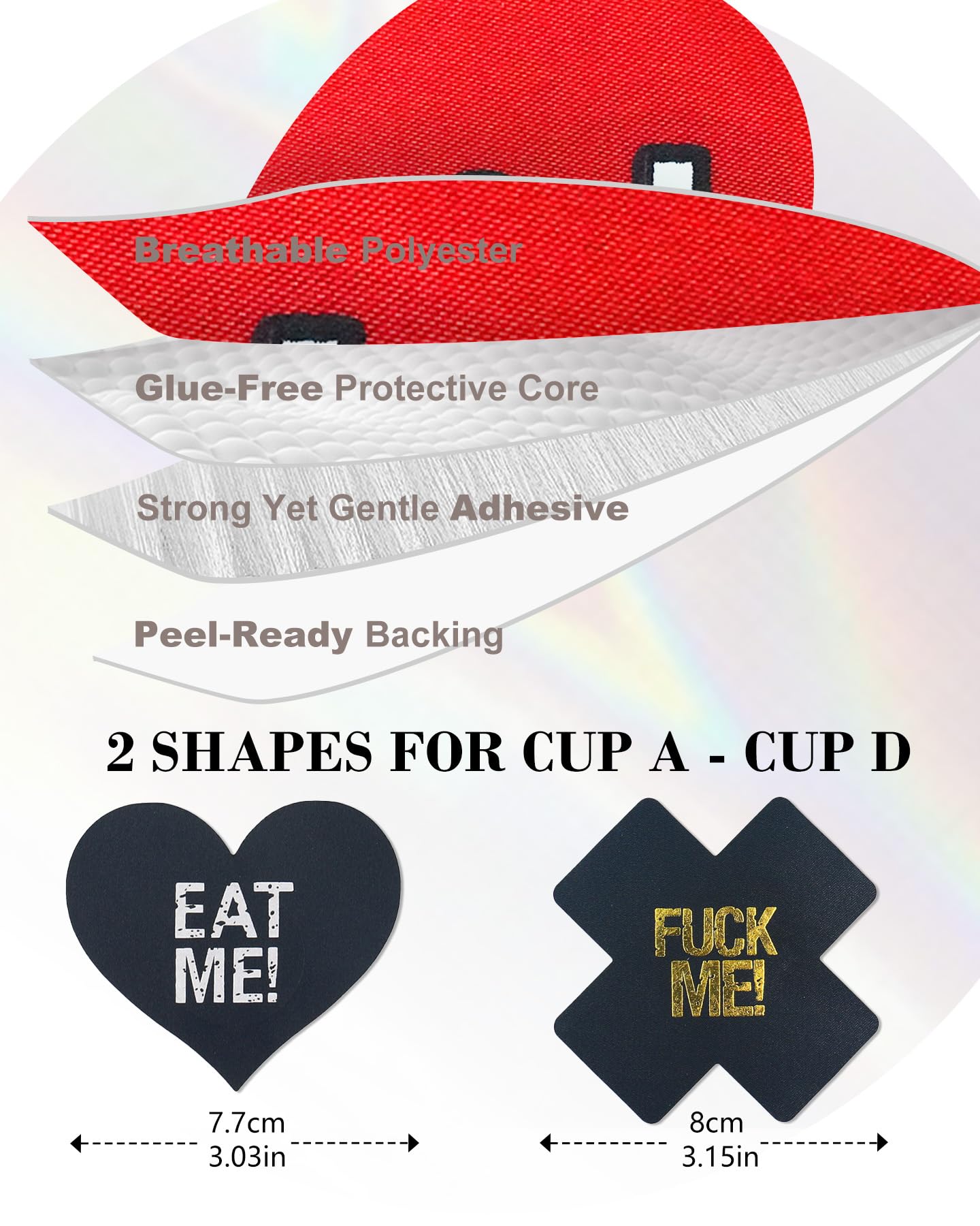 9 Pairs Nipple Pasties Lingerie Fun Words Text Print Bra Stickers Nipple Covers for Women Pasties Rave