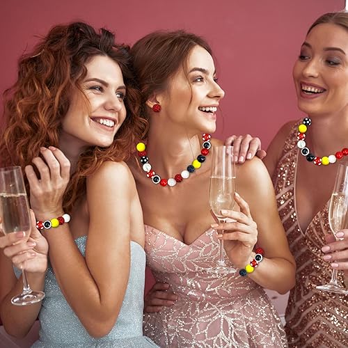 Miniatura 6 de 50 cuentas de goma de mascar gruesas negras y rojas para hacer manualidades para adultos