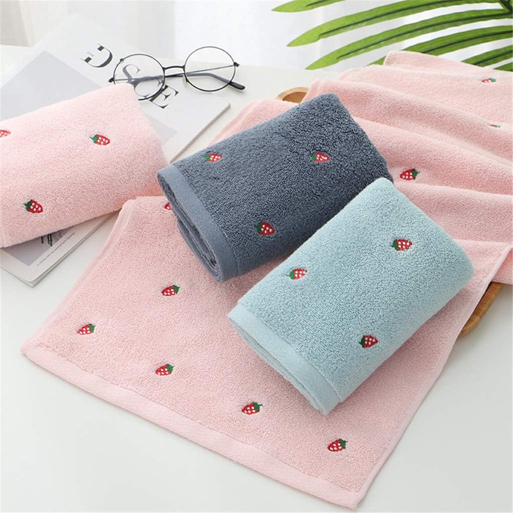 100% Cotton Soft Absorbent Adult Household Towel Travel Gym Sport Camping Swimming Pool Quick Dry Thicken Lattice Face Towels (Color : A) (C 34x74cm)