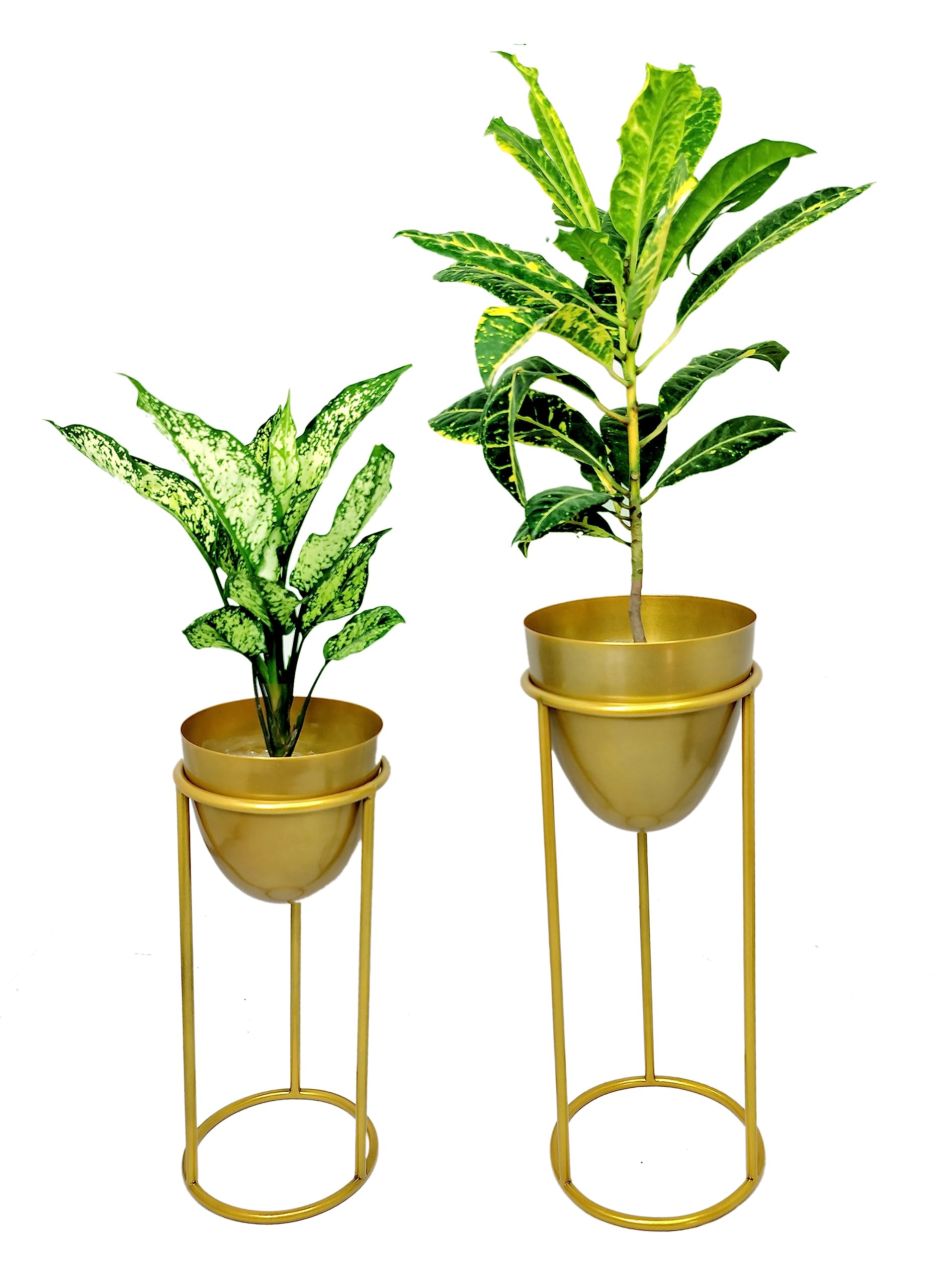 Elegent Home Metal Floor Flower Planter with Stand for Living Room, Balcony & Garden(Egg Gold) (B0C5QRT6JQ) Amazon Price History, Amazon Price Tracker