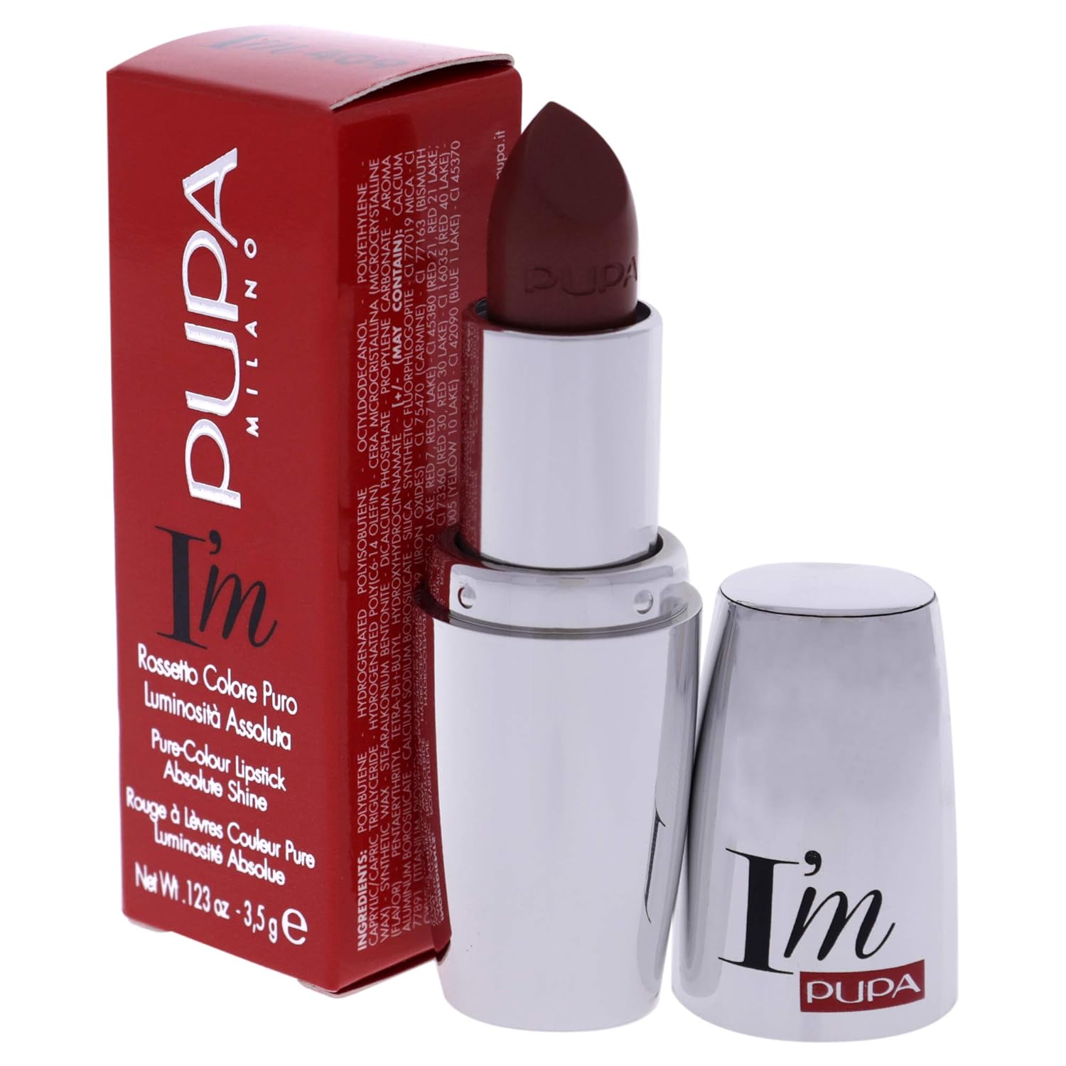 PUPA Milano I Am Pure-Colour Lipstick - Intense Color And Absolute Brightness - High Concentration Of Pigments - Lightweight And Flawless - Melts Perfectly On Lips - 409 Pink Declaration - 0.123 OZ - Image 4
