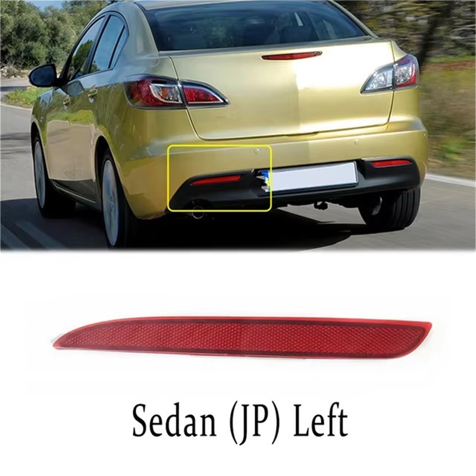Montaje de luces traseras Compatible Con Mazda 3 Para Axela M3 BL 2008-2015 Hatchback Sedán Reflector Parachoques Trasero Luz Freno Trasera Faro Antiniebla BFF4-51-5L0A BFF4-51-5M0A