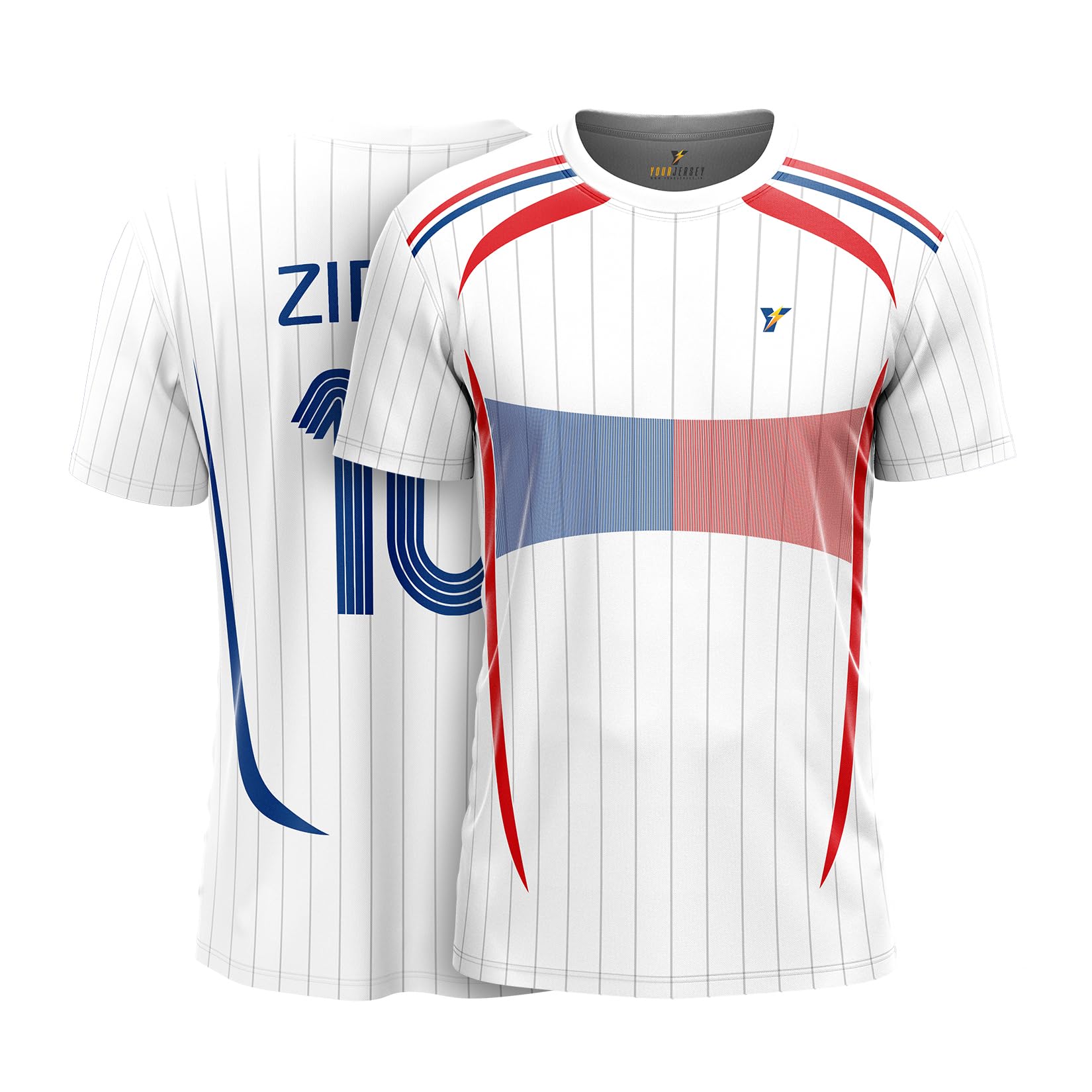 YOURJERSEY Zidan Headbutt Tribute Jersey – World Cup 2006 Edition | Zidan Football Jersey | Custom Name & Number | Kids, Men & Women Off White-image-15