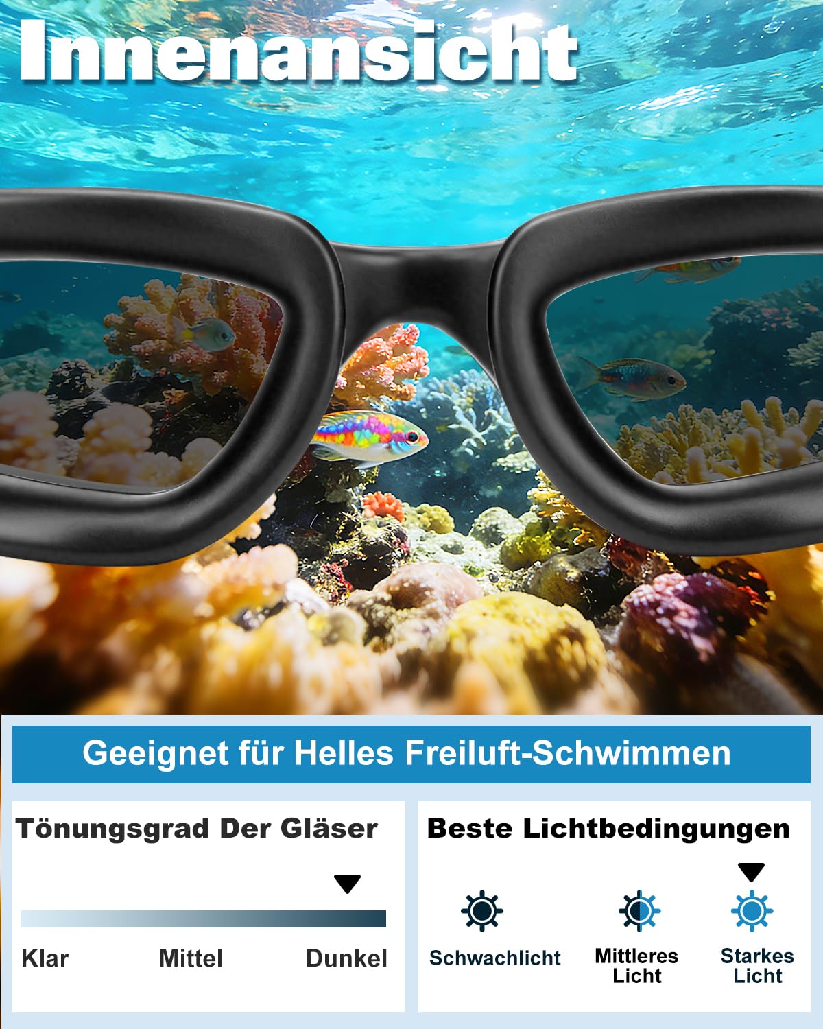 Zerhunt Schwimmbrille für Herren Damen Kinder,Taucherbrille Erwachsene Antibeschlag und UV Schutz,Wassersport Schwimmbrillen Swimming Goggles Geschenke für Männer Frauen Mädchen Jungen 10+