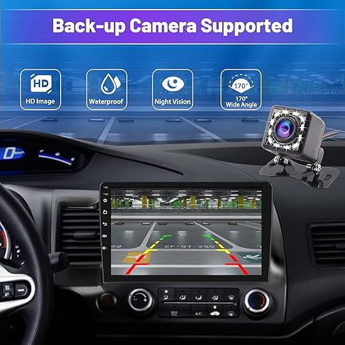 Miniatura 6 de Para Honda Civic 2006 2007 2008 2009 2010 2011, Android 10.1 pulgadas pantalla táctil estéreo para coche con Bluetooth GPS navegación WiFi FM USB