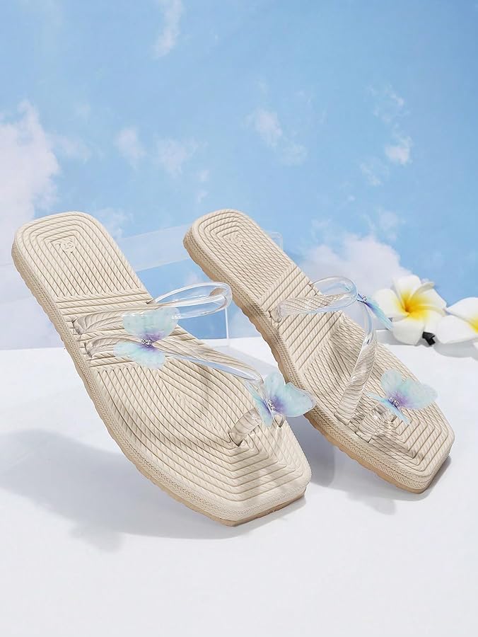 バタフライ ビジュー【ALDO】ストラップ フラットサンダル ALDO☆ バタフライ型ビジュー・ストラップ・フラットサンダル