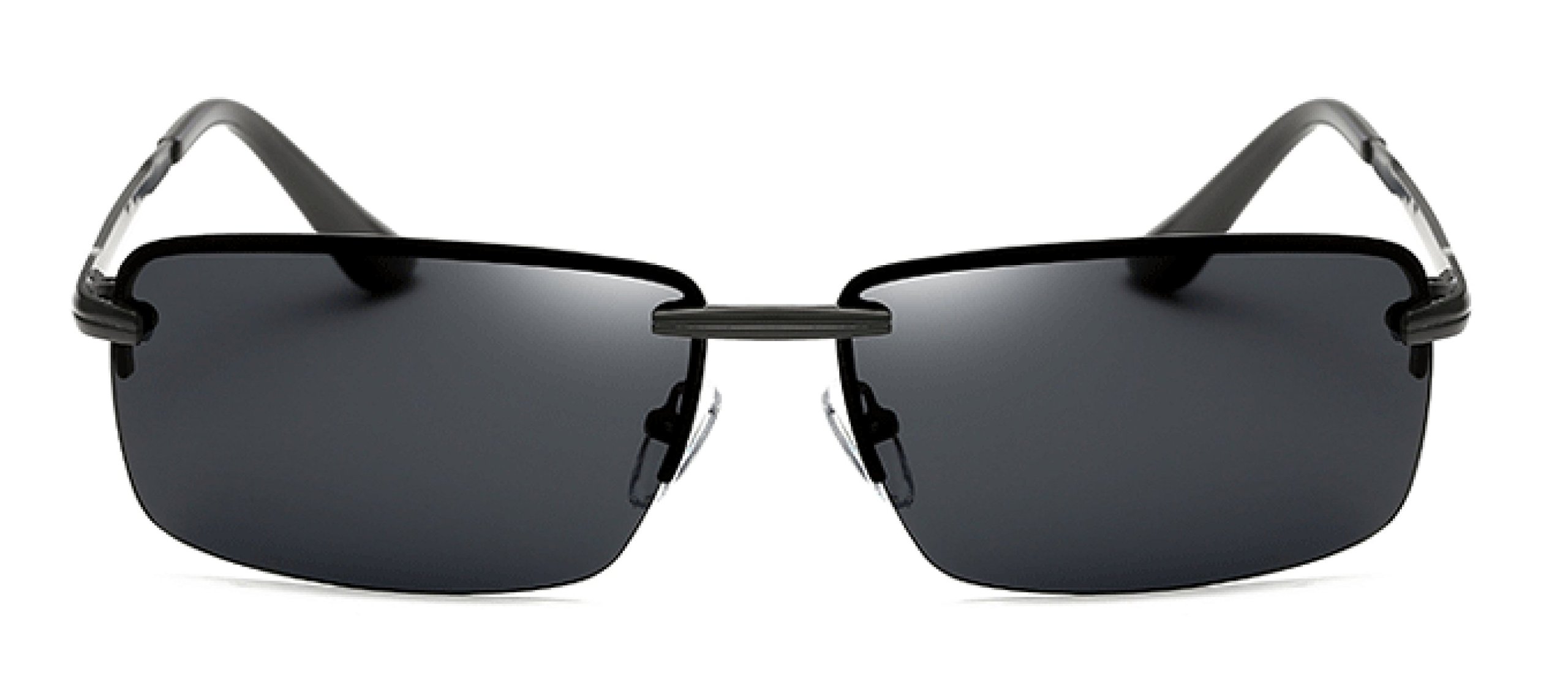 Polarized Sunglasses Men's Frameless HD Sunscreen Anti-fatigue,2-142×38mm