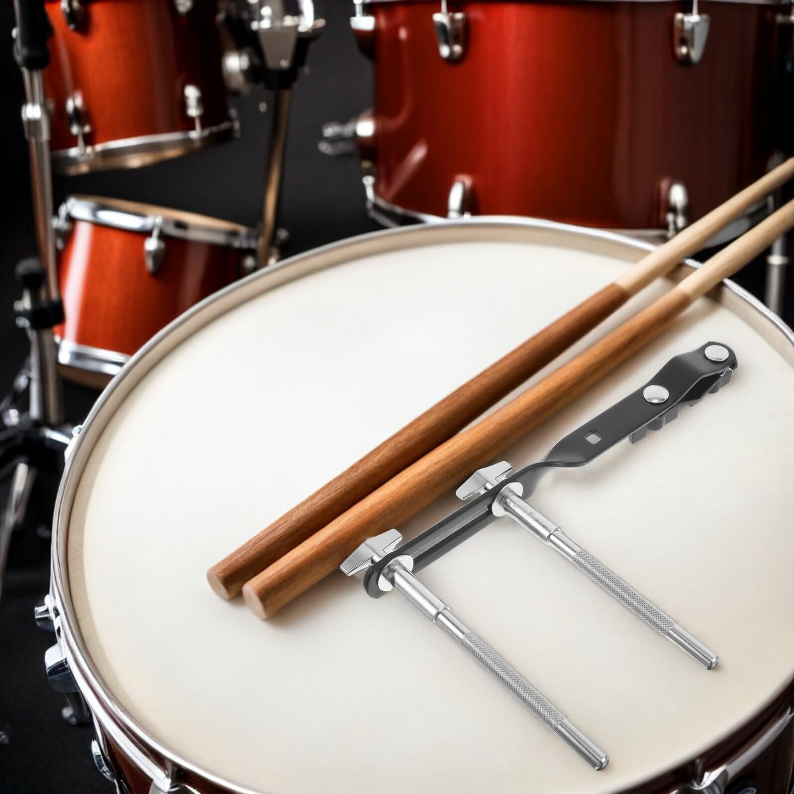 ibasenice Soporte Ajustable para Cencerro con Doble Poste y Brazo Largo, Soporte de Percusión para Estudio y Escenario