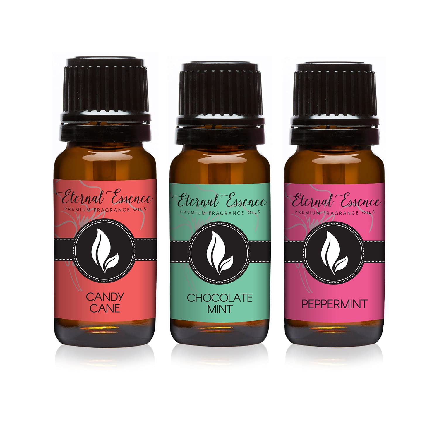 Eternal Essence Oils - Trio (3) - Candy Cane, Peppermint &amp; Chocolate Mint - Premium Fragrance Oil - 10ML