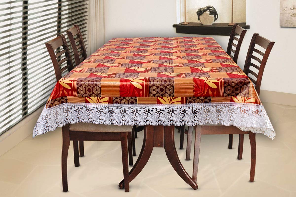 The Furnishing Tree Rectangular Shaped WxL 54x78 Inch 4 Seater Table Cover Surface Pattern Yellow, Waterproof PVC-picture-16