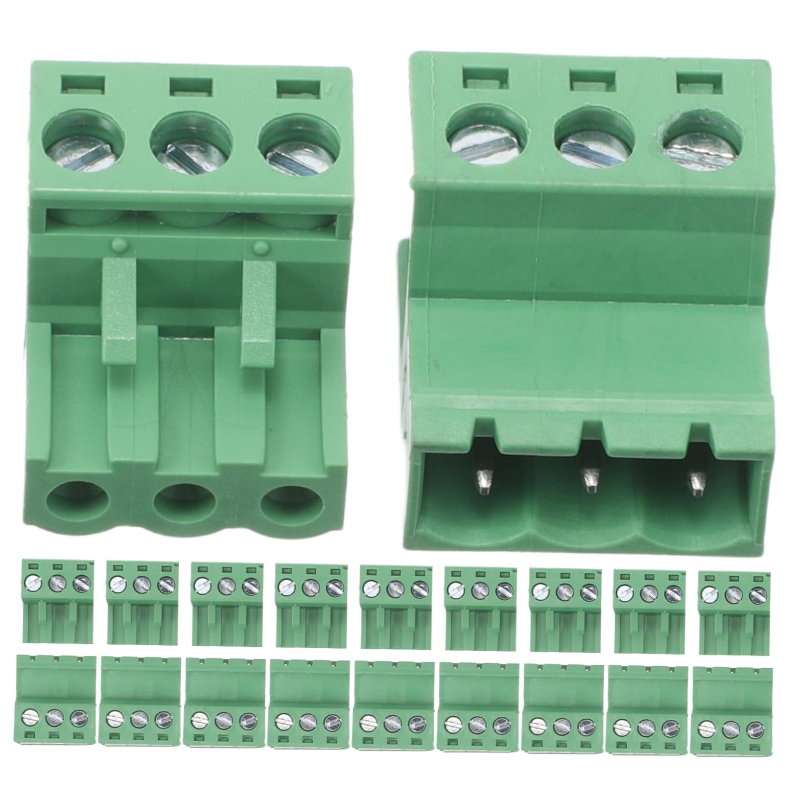 Bornier PCB pas standard vert ABOOFAN avec connecteur plastique solide - 8