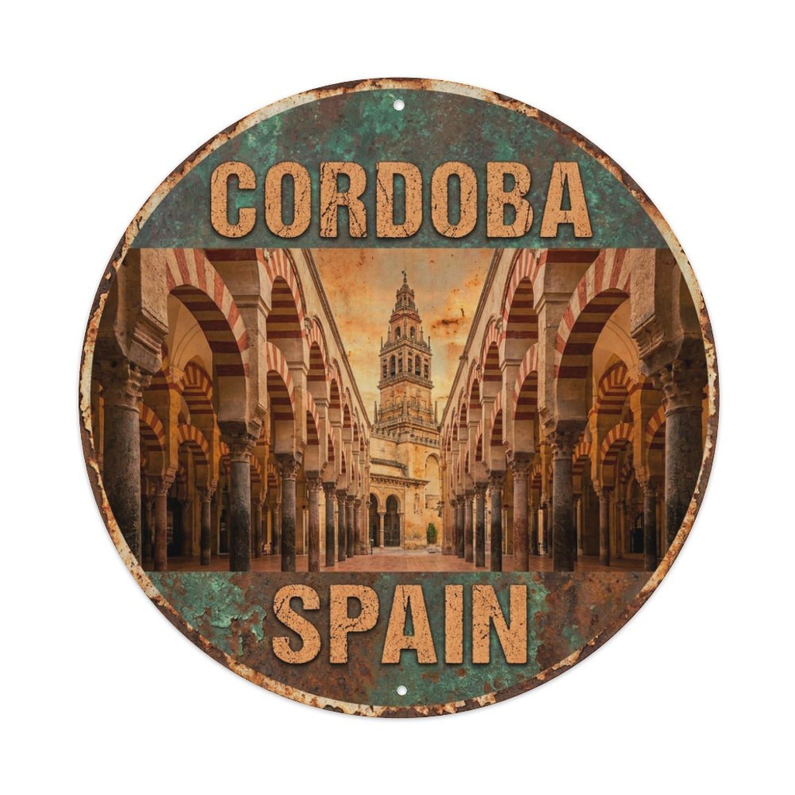 Galvaxio Style Vintage Travel Spain Cordoba Metal Tin Sign
