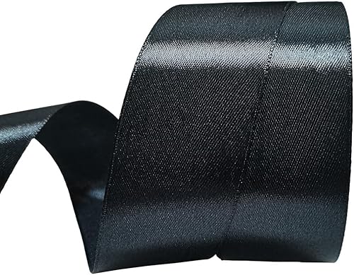 Cinta de satén de 1 12 pulgadas para envolver regalos de manualidades, rollo de cinta de poliéster sedoso de 25 yardas para el cabello, lazo para el